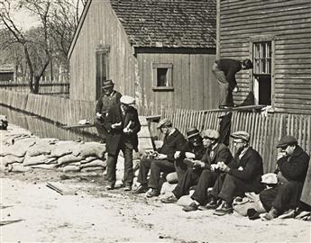 (THE FLOOD OF 1936) A group of 16 photographs from the Massachusetts Works Progress Administration depicting the flood and its aftermat